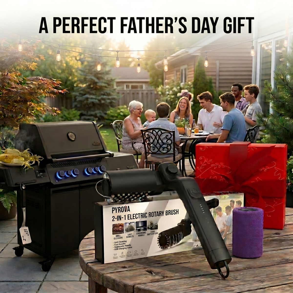 PYROVA GrillBlast Pro™ Electric BBQ Cleaning Brush