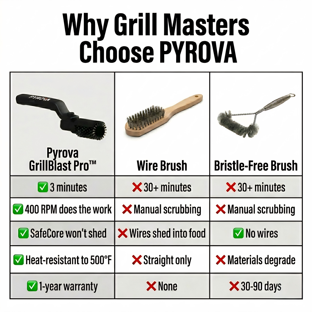 PYROVA GrillBlast Pro™ Electric BBQ Cleaning Brush