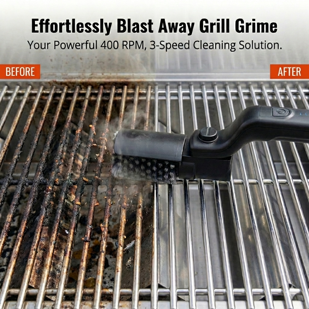 PYROVA GrillBlast Pro™ Electric BBQ Cleaning Brush